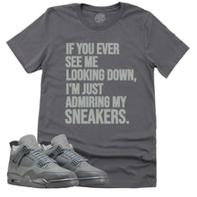 Load image into Gallery viewer, Admiring My Sneakers Shirt | Retro Air Jordan 4 Wet Cement Sneaker Match Tee