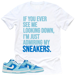 Admiring My Sneakers Shirt | Retro Dunk Low Argon Sneaker Match Tee