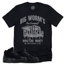 Load image into Gallery viewer, BW&#39;s Ice Cream Shop Shirt | Retro Air Jordan 3 Black Cat Sneaker Match Tee