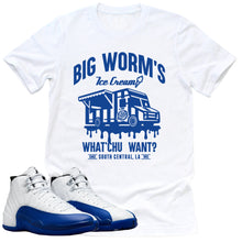 Load image into Gallery viewer, BW&#39;s Ice Cream Shop Shirt | Retro Air Jordan 12 Game Royal Sneaker Match Tee