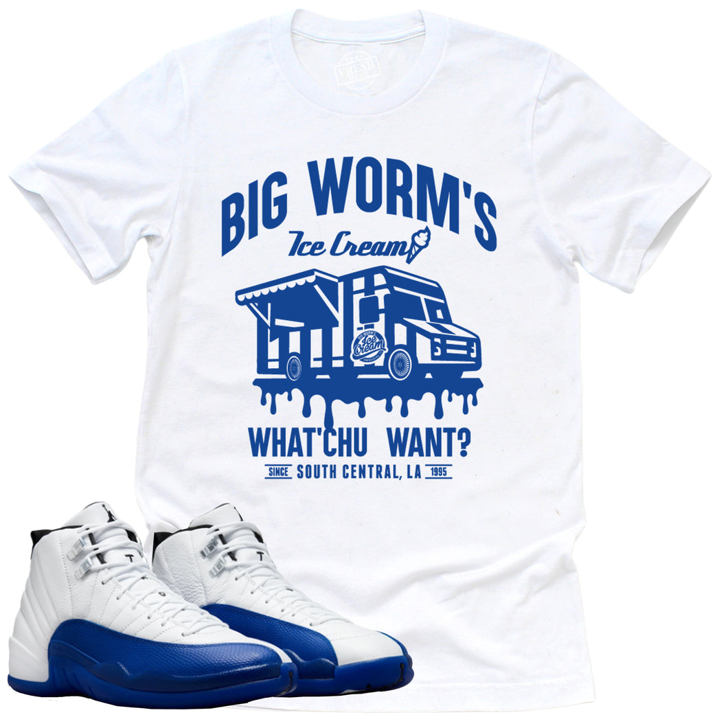 BW's Ice Cream Shop Shirt | Retro Air Jordan 12 Game Royal Sneaker Match Tee