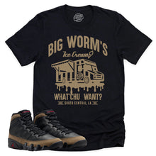 Load image into Gallery viewer, BW&#39;s Ice Cream Shop Shirt | Retro Air Jordan 9 Olive Sneaker Match Tee