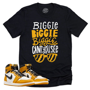 Can' You See Shirt | Retro Air Jordan 1 Yellow Ochre Sneaker Match Tee