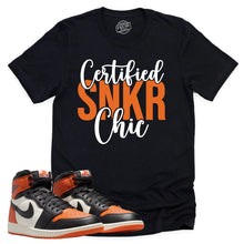Load image into Gallery viewer, Certified Sneaker Chic Shirt | Retro Air Jordan 1 Shattered Backboard Sneaker Match Tee