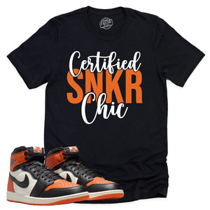 Certified Sneaker Chic Shirt | Retro Air Jordan 1 Shattered Backboard Sneaker Match Tee