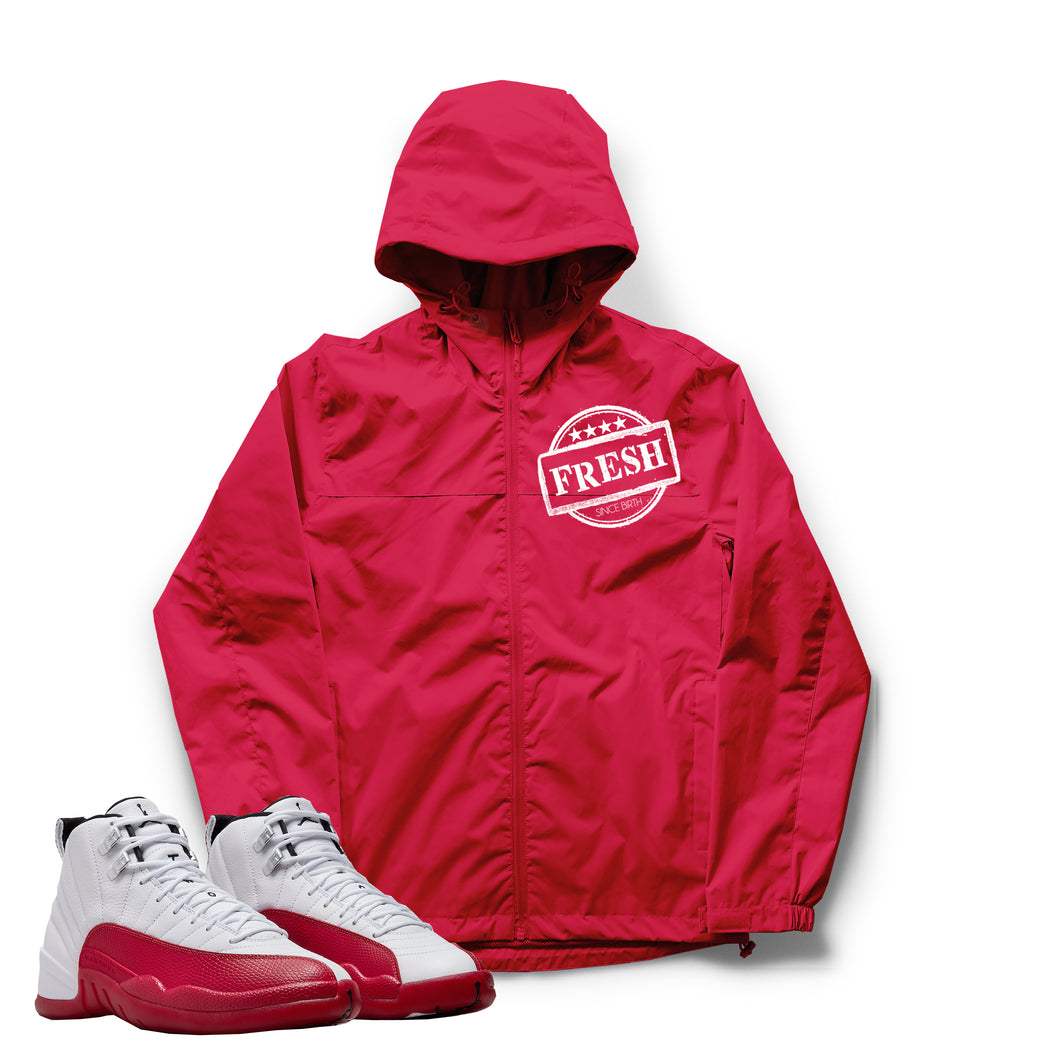 Certified Fresh | Retro Air Jordan 12 Cherry Red Windbreaker