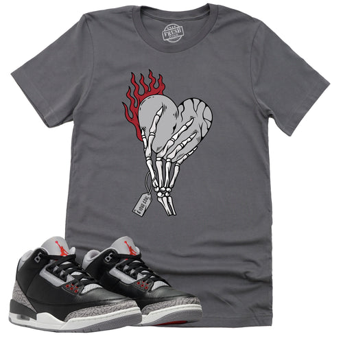 Cost Your Soul Shirt | Retro Air Jordan 3 Black Cement Sneaker Match Tee