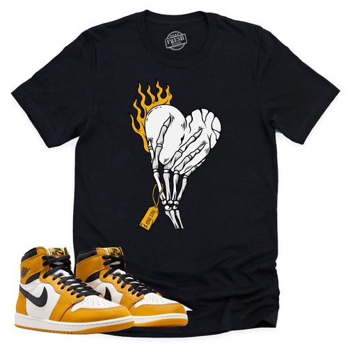 Cost Your Soul Shirt | Retro Air Jordan 1 Yellow Ochre Sneaker Match Tee