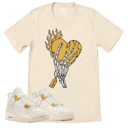 Cost Your Soul Shirt | Retro Air Jordan 4 Sail Gold Sneaker Match Tee