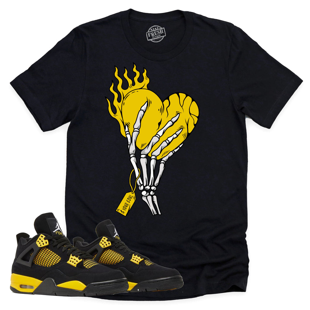 Cost Your Soul Shirt | Retro Air Jordan 4 Thunder Sneaker Match Tee