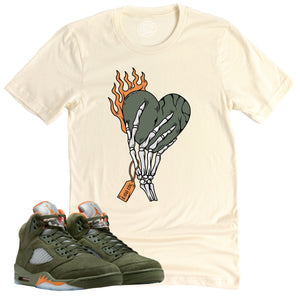 Cost Your Soul Shirt | Air Jordan 5 Olive Sneaker Match Tee