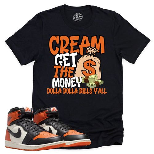 Cream Shirt | Retro Air Jordan 1 Shattered Backboard Sneaker Match Tee