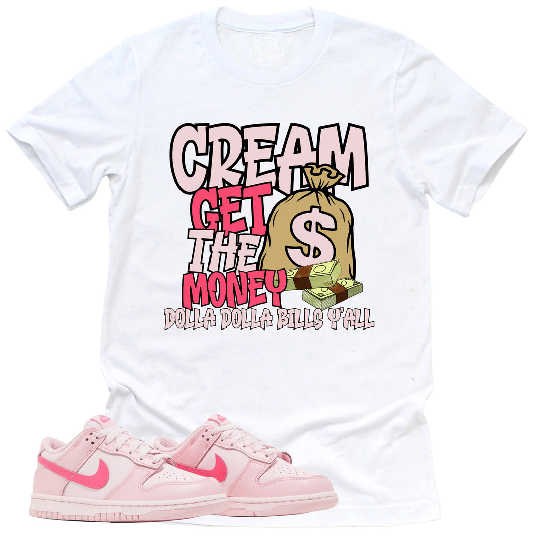 Cream Shirt | Retro Dunk Triple Pink Sneaker Match Tee