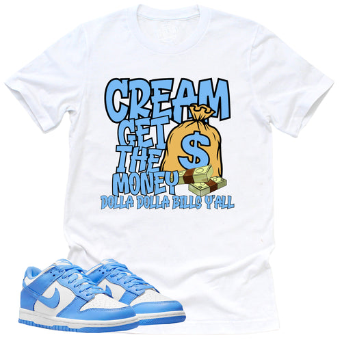 Cream Shirt | Retro Dunk Low University Blue Sneaker Match Tee