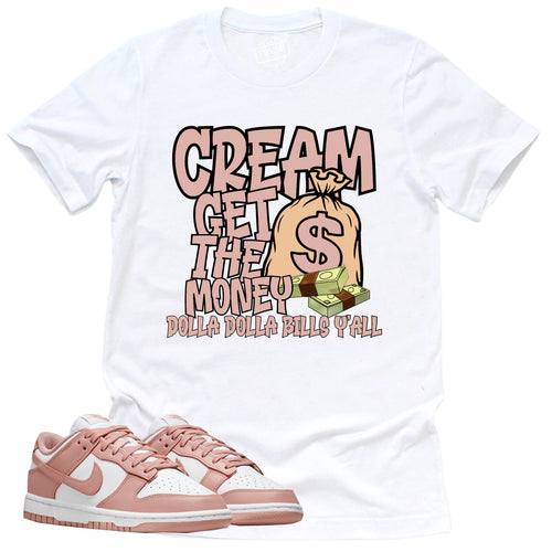 Cream Shirt | Retro Dunk Low White Rose Whisper Sneaker Match Tee