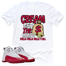 Load image into Gallery viewer, Cream Shirt | Retro Air Jordan 12 Cherry Red Sneaker Match Tee