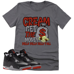 Cream Shirt | Retro Air Jordan 4 BRED Reimagined Sneaker Match Tee