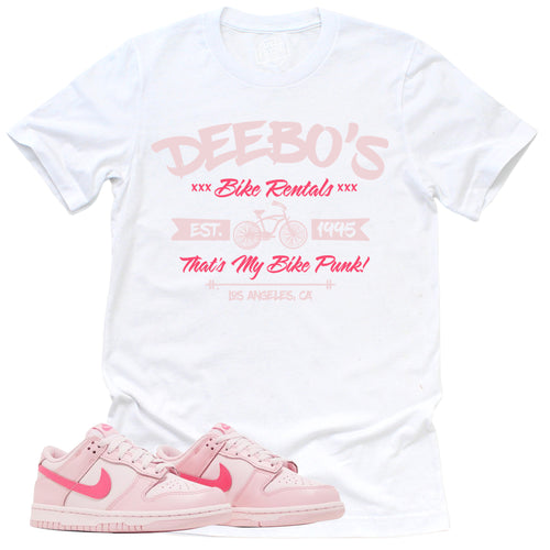 Deebo's Bike Shop Shirt | Retro Dunk Triple Pink Sneaker Match Tee