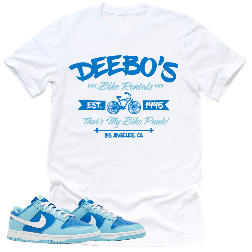 Deebo's Bike Shop Shirt | Retro Dunk Low Argon Sneaker Match Tee