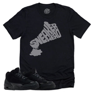 Dripping Sneakerhead Shirt | Retro Air Jordan 3 Black Cat Sneaker Match Tee