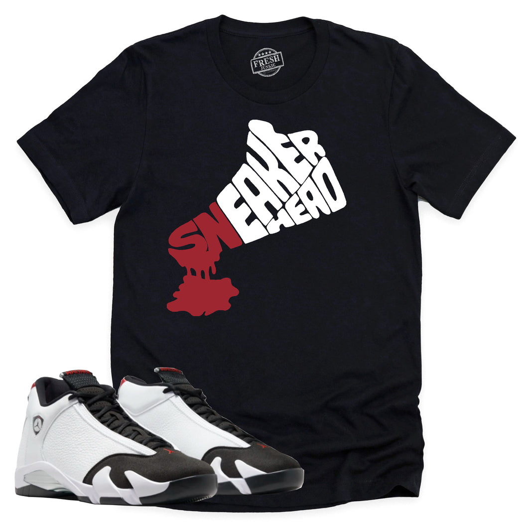 Dripping Sneakerhead Shirt | Air Jordan 14 Black Toe Sneaker Match Tee