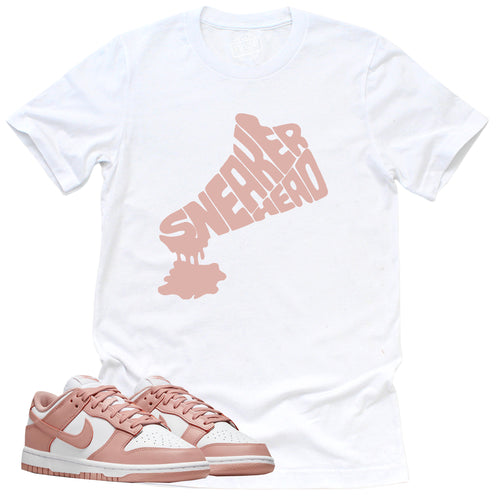Dripping Sneakerhead Shirt | Retro Dunk Low White Rose Whisper Sneaker Match Tee