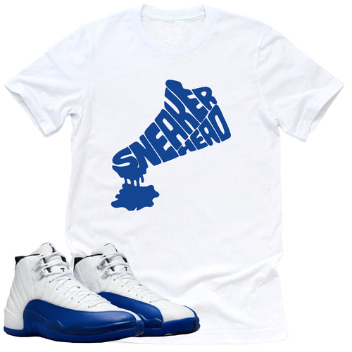 Dripping Sneakerhead Shirt | Retro Air Jordan 12 Game Royal Sneaker Match Tee