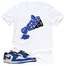 Load image into Gallery viewer, Dripping Sneakerhead Shirt | Retro Air Jordan 1 Low Game Royal Sneaker Match Tee