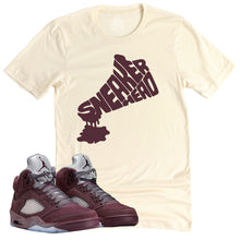 Load image into Gallery viewer, Dripping Sneakerhead Shirt | Air Jordan 5 Burgundy Sneaker Match Tee