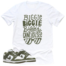 Load image into Gallery viewer, Can&#39;t You See Shirt | Retro Dunk Low Medium Olive Sneaker Match Tee