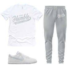 Load image into Gallery viewer, Stay Humble Hustle Hard | Retro Dunk Low White Pure Platinum Sneaker Match Tee &amp; Jogger Set