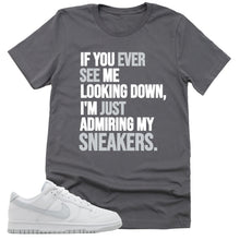 Load image into Gallery viewer, Admiring My Sneakers Shirt | Retro Dunk Low White Pure Platinum Sneaker Match Tee