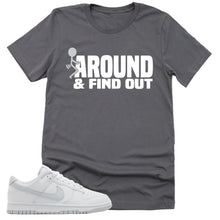 Load image into Gallery viewer, Find Out Shirt | Retro Dunk Low White Pure Platinum Sneaker Match Tee