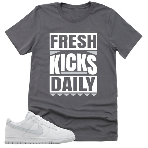 Fresh Kicks Daily Shirt | Retro Dunk Low White Pure Platinum Sneaker Match Tee