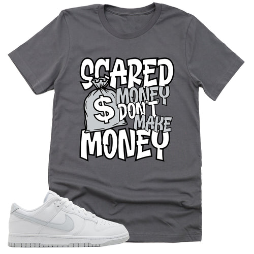 Scared Money Shirt | Retro Dunk White Pure Platinum Panda Sneaker Match Tee