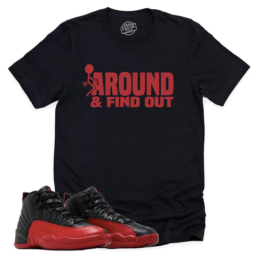 Find Out Shirt | Retro Air Jordan 12 Flu Game Sneaker Match Tee