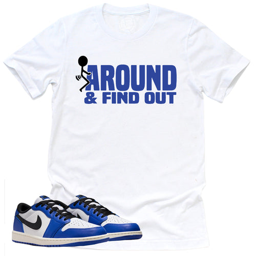 Find Out Shirt | Retro Air Jordan 1 Low Game Royal Sneaker Match Tee