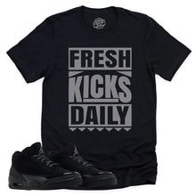 Load image into Gallery viewer, Fresh Kicks Daily Shirt | Retro Air Jordan 3 Black Cat Sneaker Match Tee