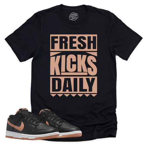 Fresh Kicks Daily Shirt | Retro Dunk Low Amber Brown Sneaker Match Tee