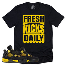 Load image into Gallery viewer, Fresh Kicks Daily Shirt | Retro Air Jordan 4 Thunder Sneaker Match Tee