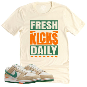 Fresh Kicks Daily Shirt | Retro Dunk Low Phantom and Malachite Sneaker Match Tee