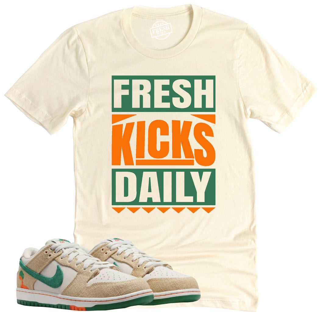 Fresh Kicks Daily Shirt | Retro Dunk Low Phantom and Malachite Sneaker Match Tee