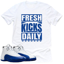 Load image into Gallery viewer, Fresh Kicks Daily Shirt | Retro Air Jordan 12 Game Royal Sneaker Match Tee