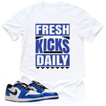 Load image into Gallery viewer, Fresh Kicks Daily Shirt | Retro Air Jordan 1 Low Game Royal Sneaker Match Tee