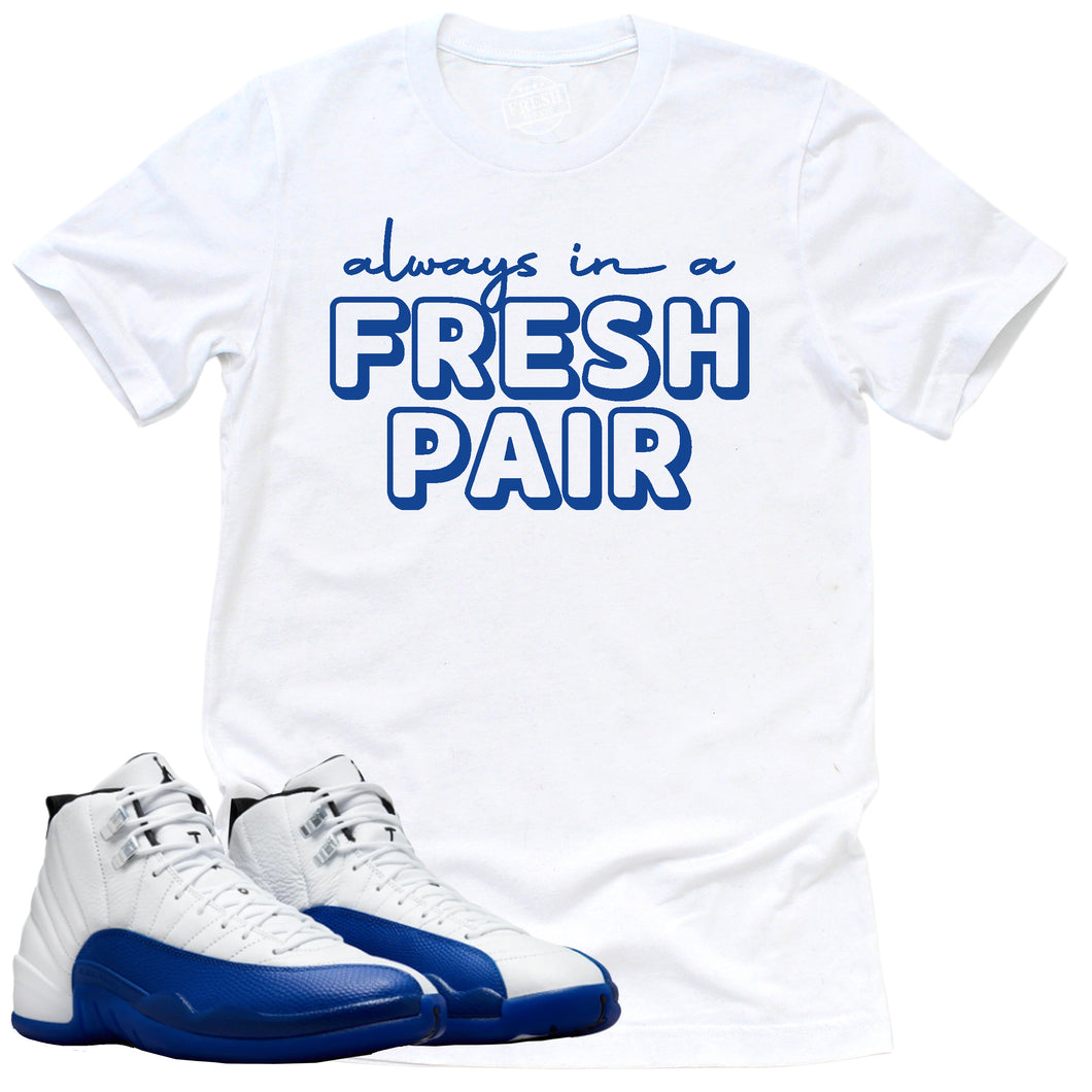 Fresh Pair Shirt | Retro Air Jordan 12 Game Royal Sneaker Match Tee