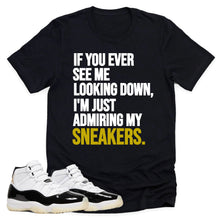 Load image into Gallery viewer, Admiring My Sneakers | Retro Air Jordan 11 Gratitude Sneaker Match Tee