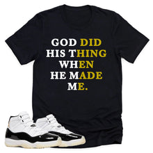 Load image into Gallery viewer, God Did His Thing Shirt | Retro Air Jordan 11 Gratitude Sneaker Match Tee