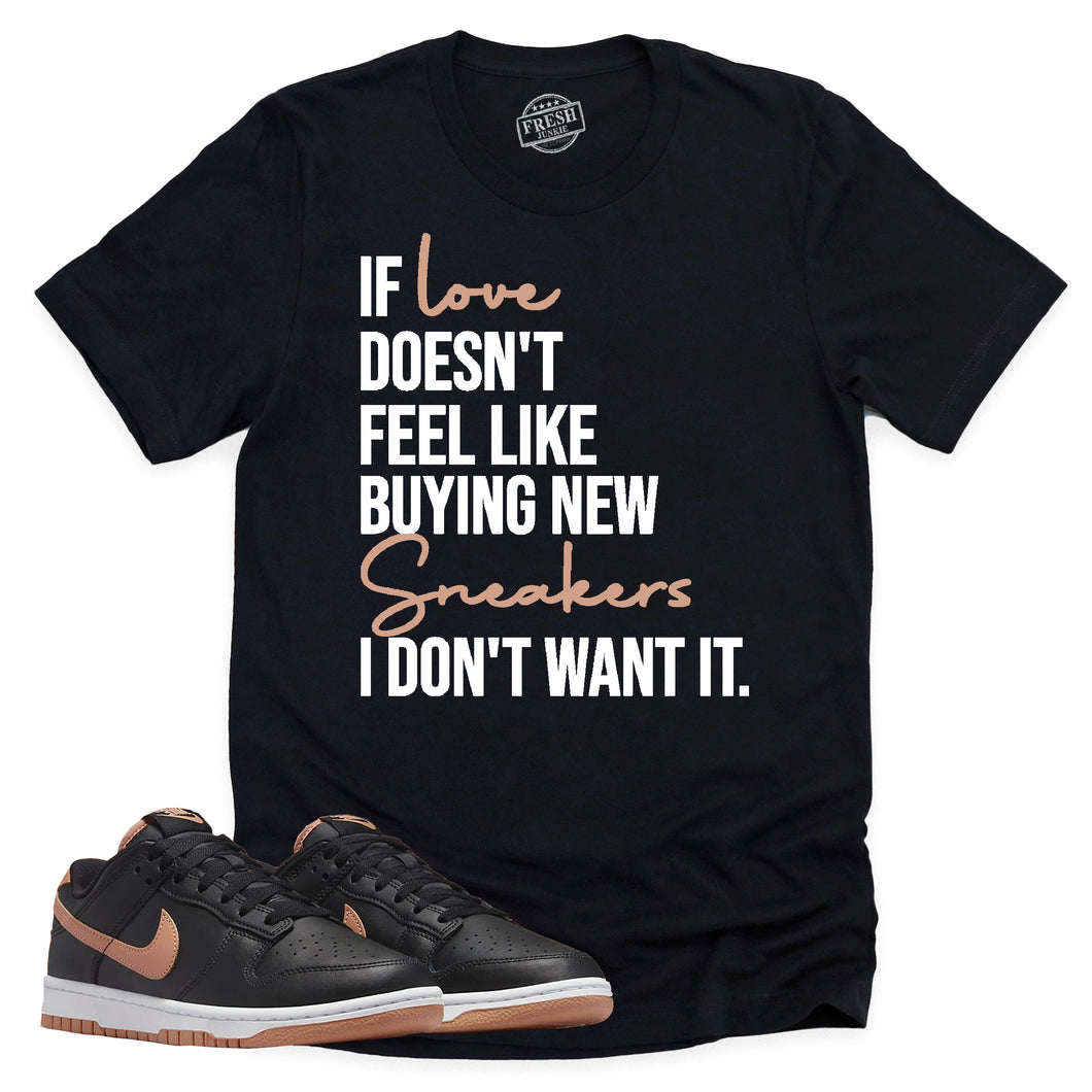 If Love Shirt | Retro Dunk Low Amber Brown Sneaker Match Tee