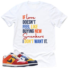 Load image into Gallery viewer, If Love Shirt | Retro Dunk Low Midnight Navy And Varsity Red Sneaker Match Tee