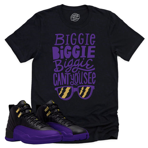 Can't You See | Retro Air Jordan 12 Field Purple Sneaker Match Tee
